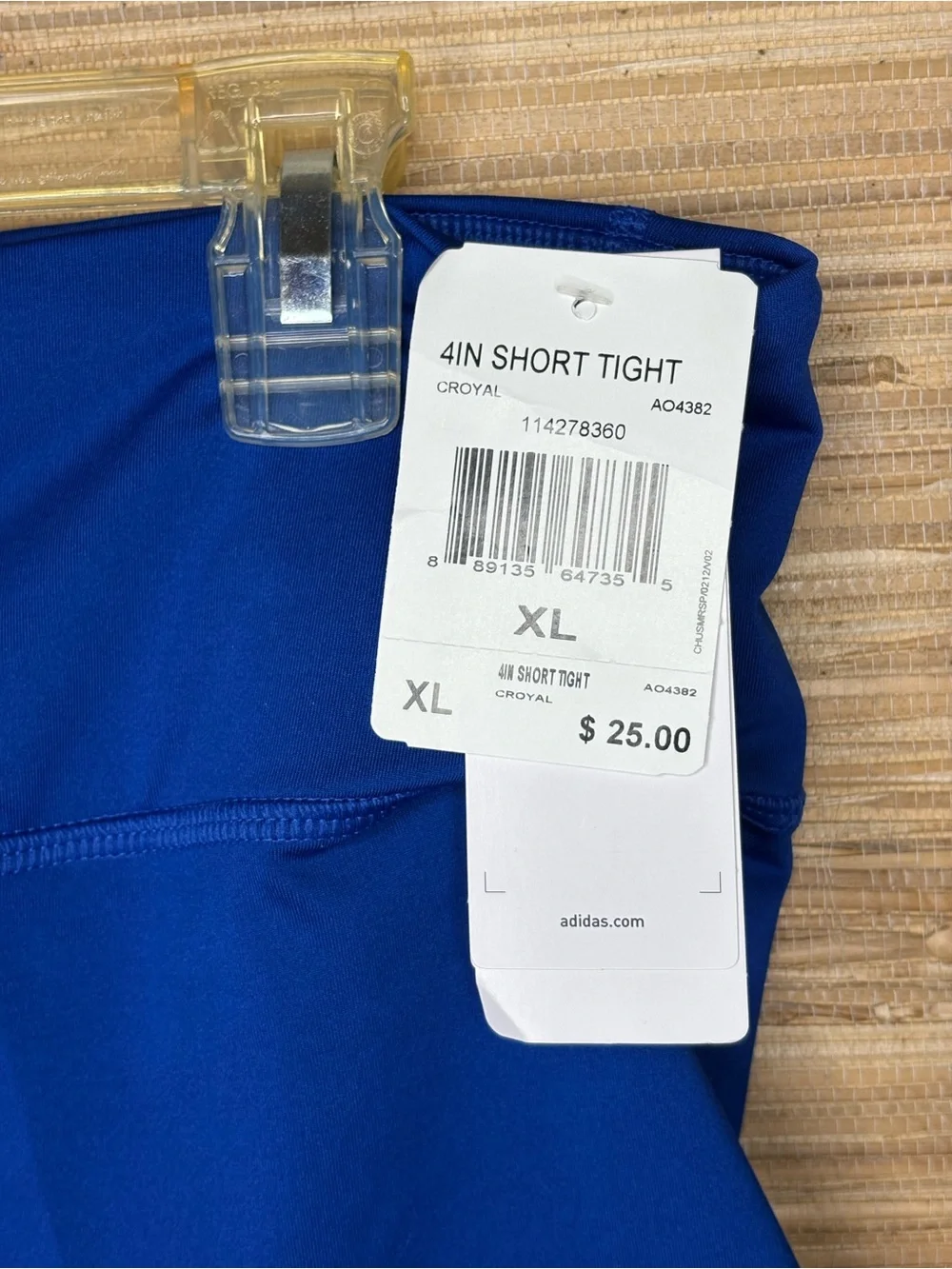 Adidas Women's Performance Short Tight Athetic Shorts 4” NWT Royal Blue Sz XL